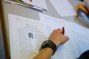 Leerling bij de examentraining Engels SSL