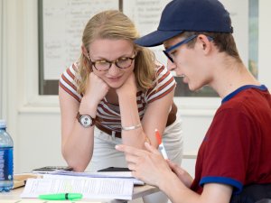 Docent en leerling examentraining wiskunde A SSL